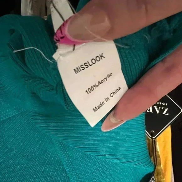 NWT Zaful Green Teal Blue Tank Ribbed Twisted - Picture 7 of 9